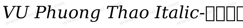 VU Phuong Thao Italic字体转换